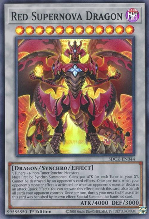Red Supernova Dragon [SDCK-EN044] Super Rare - for just $0.20! 