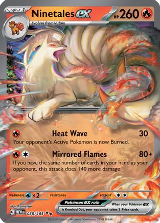 Ninetales ex 038/165 - SV Scarlet & Violet 151 Holofoil - for just $0.55! 