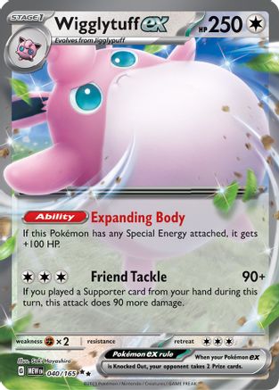 Wigglytuff ex 040/165 - SV Scarlet & Violet 151 Holofoil - for just $0.50! 