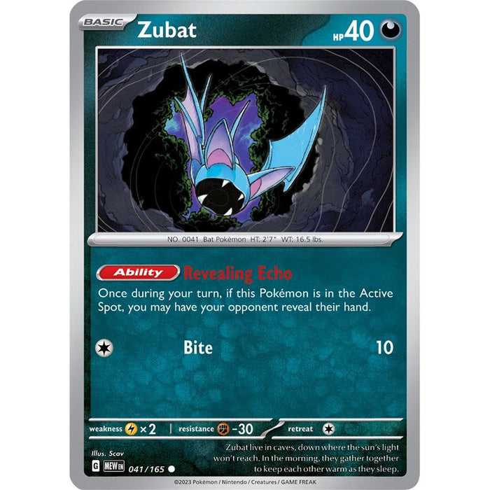 Zubat (041/165) [Scarlet & Violet: 151] - Just $0.10! Shop now at Retro Gaming of Denver