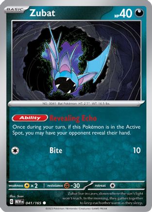Zubat 041/165 - SV Scarlet & Violet 151 - for just $0.05! 