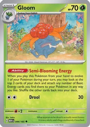 Gloom 044/165 - SV Scarlet & Violet 151 - for just $0.06! 