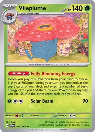 Vileplume 045/165 - SV Scarlet & Violet 151 Holofoil - for just $0.13! 