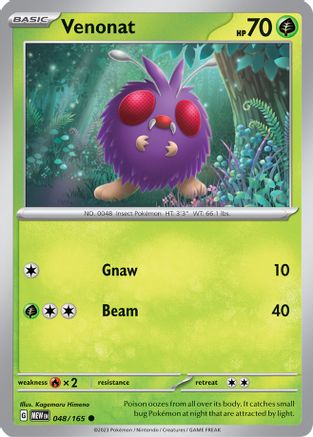 Venonat 048/165 - SV Scarlet & Violet 151 - for just $0.05! 
