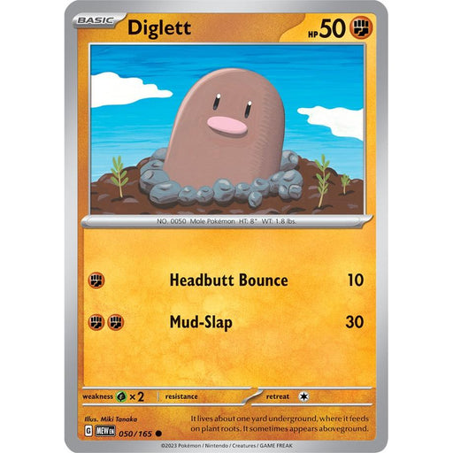 Diglett (050/165) [Scarlet & Violet: 151] - Just $0.04! Shop now at Retro Gaming of Denver