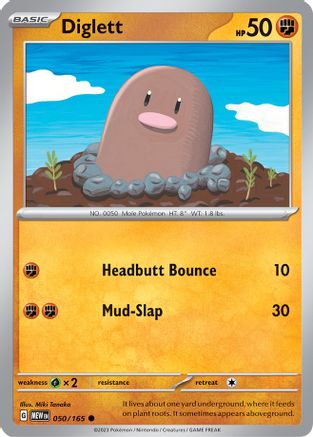 Diglett 050/165 - SV Scarlet & Violet 151 - for just $0.05! 