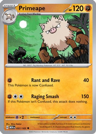 Primeape 057/165 - SV Scarlet & Violet 151 - for just $0.06! 