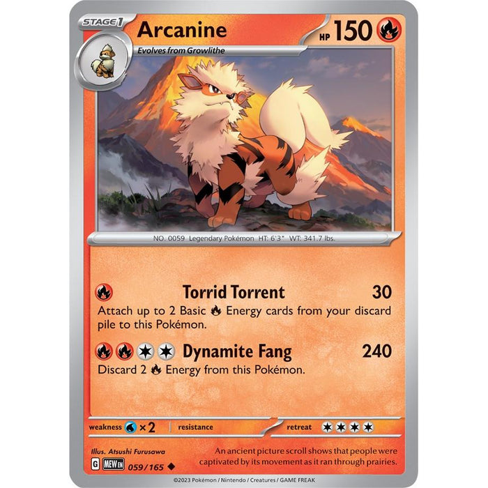 Arcanine (059/165) [Scarlet & Violet: 151] - Just $0.05! Shop now at Retro Gaming of Denver