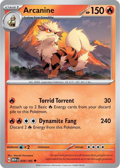 Arcanine (059/165) [Scarlet & Violet: 151] - for just $0.10! 