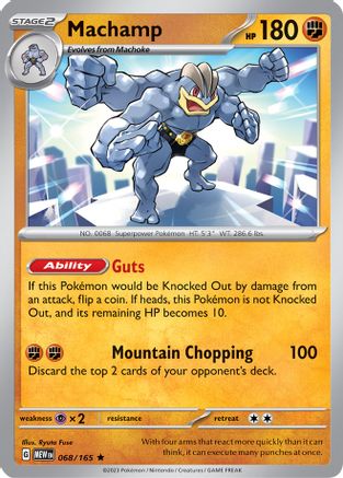 Machamp 068/165 - SV Scarlet & Violet 151 Holofoil - for just $0.18! 