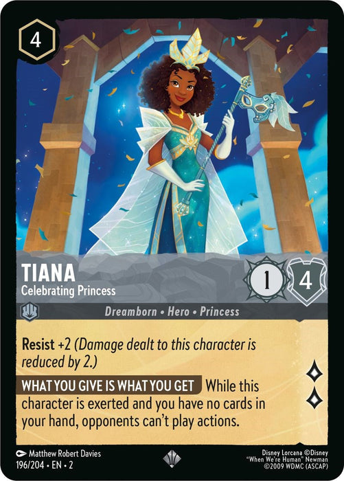 Tiana - Celebrating Princess (196/204) - Rise of the Floodborn - for just $0.06! 