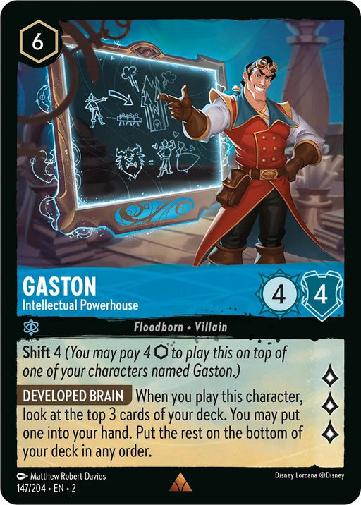 Gaston - Intellectual Powerhouse (147/204) - Rise of the Floodborn - for just $0.06! 