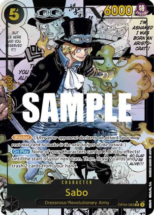 Sabo (Alternate Art) (Manga) (OP04-083) - Kingdoms of Intrigue Foil - for just $474.43! 