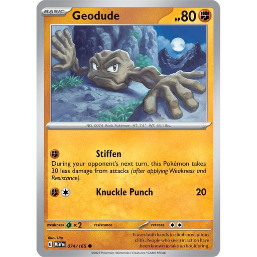 Geodude (074/165) [Scarlet & Violet: 151] - Just $0.10! Shop now at Retro Gaming of Denver