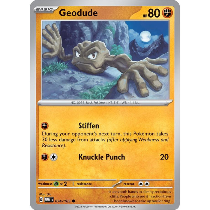 Geodude (074/165) [Scarlet & Violet: 151] - Just $0.10! Shop now at Retro Gaming of Denver