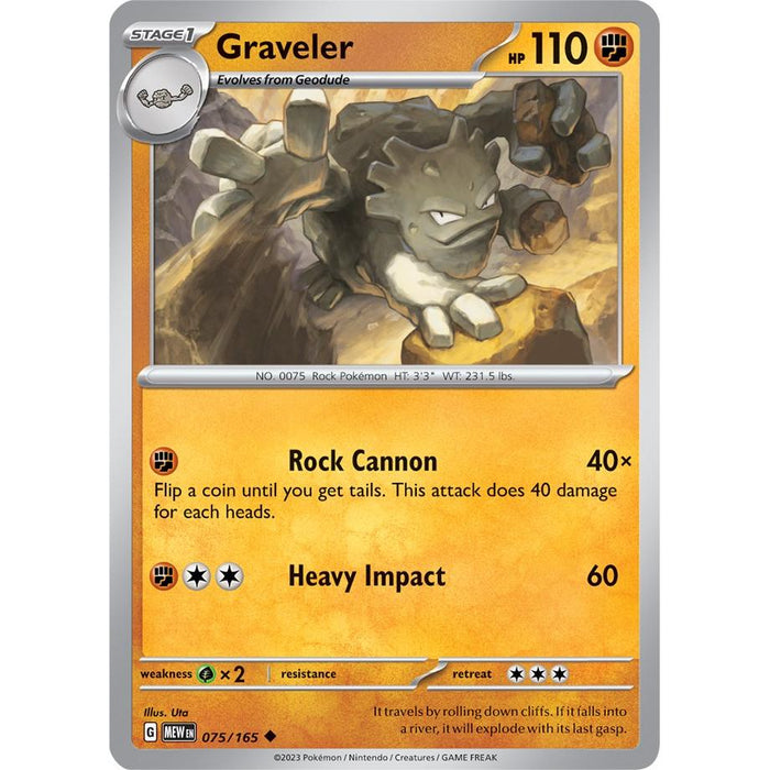 Graveler (075/165) [Scarlet & Violet: 151] - Just $0.10! Shop now at Retro Gaming of Denver