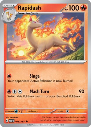 Rapidash 078/165 - SV Scarlet & Violet 151 - for just $0.05! 
