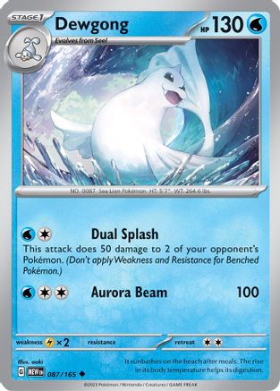 Dewgong 087/165 - SV Scarlet & Violet 151 - for just $0.08! 
