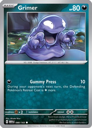 Grimer 088/165 - SV Scarlet & Violet 151 - for just $0.03! 