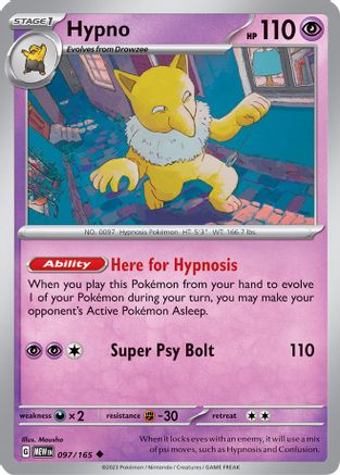 Hypno 097/165 - SV Scarlet & Violet 151 - for just $0.06! 