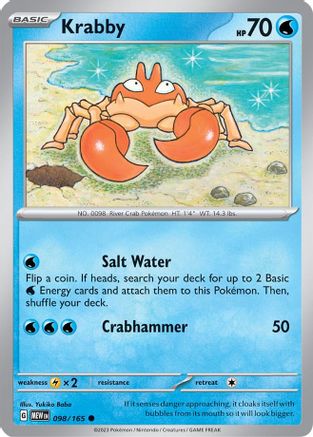 Krabby 098/165 - SV Scarlet & Violet 151 - for just $0.05! 