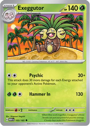 Exeggutor 103/165 - SV Scarlet & Violet 151 - for just $0.07! 