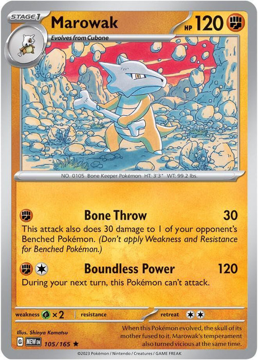 Marowak (105/165) [Scarlet & Violet: 151] - for just $0.10! 