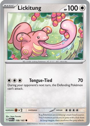 Lickitung 108/165 - SV Scarlet & Violet 151 - for just $0.05! 