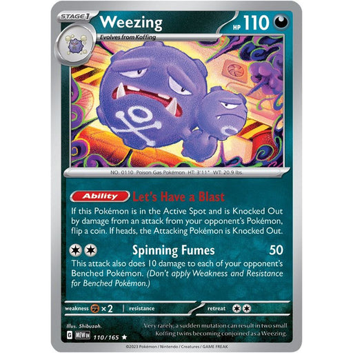 Weezing (110/165) [Scarlet & Violet: 151] - Just $0.05! Shop now at Retro Gaming of Denver