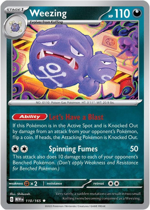 Weezing (110/165) [Scarlet & Violet: 151] - for just $0.10! 