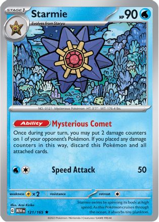 Starmie 121/165 - SV Scarlet & Violet 151 Holofoil - for just $0.13! 