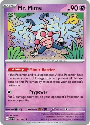 Mr. Mime 122/165 - SV Scarlet & Violet 151 Holofoil - for just $0.10! 