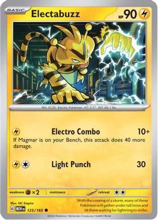 Electabuzz 125/165 - SV Scarlet & Violet 151 - for just $0.08! 