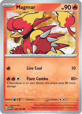 Magmar 126/165 - SV Scarlet & Violet 151 - for just $0.08! 
