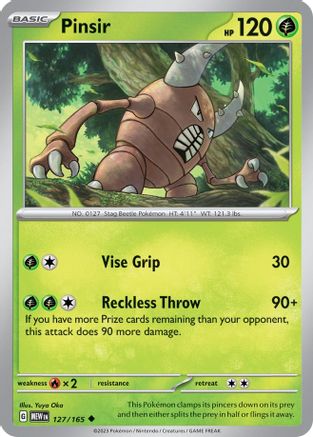 Pinsir 127/165 - SV Scarlet & Violet 151 - for just $0.05! 