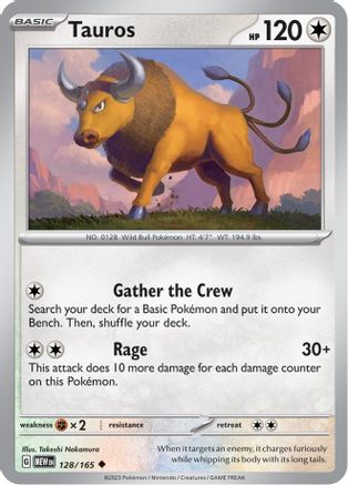 Tauros 128/165 - SV Scarlet & Violet 151 - for just $0.06! 