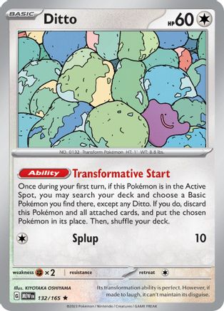 Ditto 132/165 - SV Scarlet & Violet 151 Holofoil - for just $0.16! 