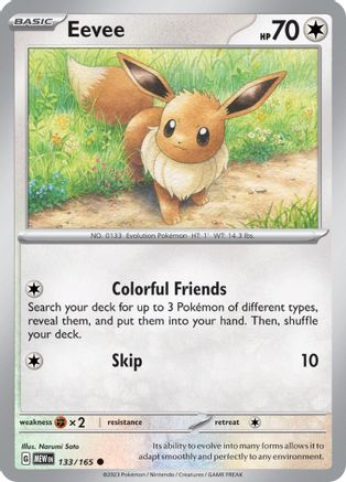 Eevee 133/165 - SV Scarlet & Violet 151 - for just $0.05! 