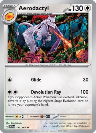 Aerodactyl 142/165 - SV Scarlet & Violet 151 Holofoil - for just $0.10! 