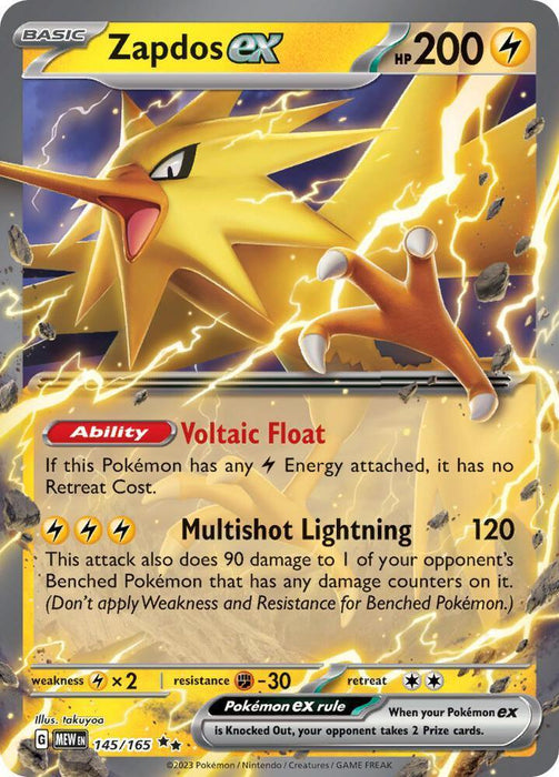 Zapdos ex (145/165) [Scarlet & Violet: 151] - for just $0.75! 