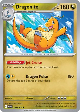 Dragonite 149/165 - SV Scarlet & Violet 151 Holofoil - for just $0.27! 