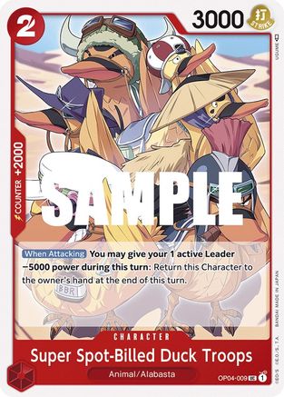 Super Spot-Billed Duck Troops (OP04-009) - Kingdoms of Intrigue - for just $0.08! 