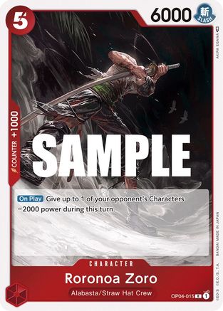 Roronoa Zoro (OP04-015) - Kingdoms of Intrigue Foil - for just $0.10! 