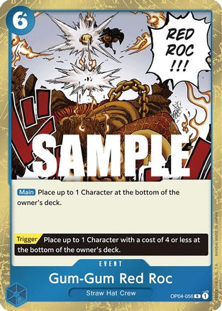 Gum-Gum Red Roc (OP04-056) - Kingdoms of Intrigue Foil - for just $2.23! 
