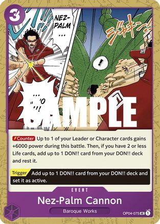 Nez-Palm Cannon (OP04-075) - Kingdoms of Intrigue - for just $0.05! 