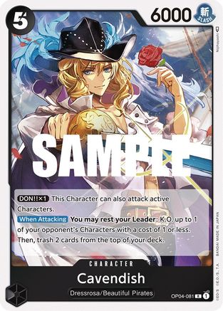 Cavendish (OP04-081) - Kingdoms of Intrigue Foil - for just $0.08! 