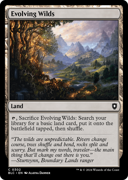 Evolving Wilds (BLC-302) - Bloomburrow Commander - for just $0.07! 