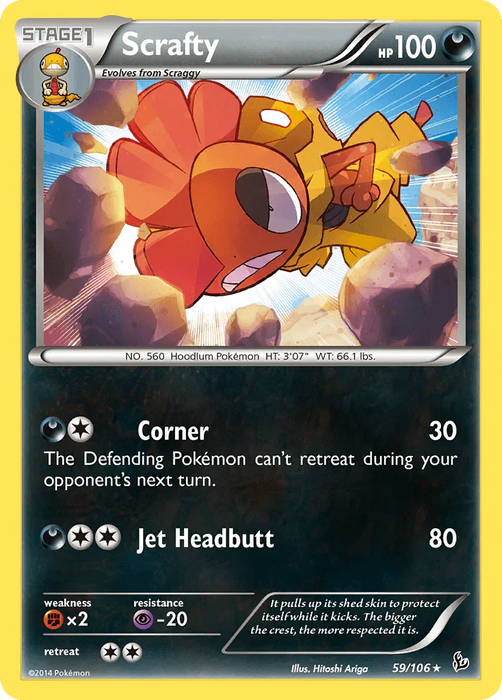 Scrafty (59/106) [XY: Flashfire] - for just $0.20! 