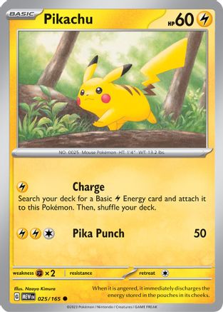 Pikachu 025/165 - SV Scarlet & Violet 151 - for just $0.08! 