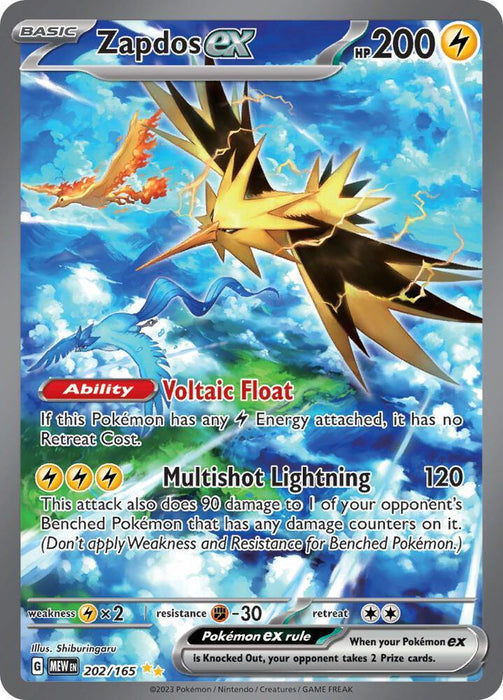 Zapdos ex (202/165) [Scarlet & Violet: 151] - for just $48.15! 